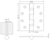 4×3.5×3-2bb Factory Wholesale Stainless Steel Door Hinges Wooden Door Hinges