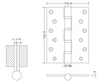 6×4.5×4-4bb Factory Wholesale Stainless Steel Wooden Door Hinges Hardware Manufacturer 