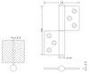 100×72×2.5 Heavy Duty Flag Hinge Stainless Steel Wooden Door Hinges 