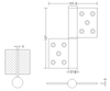 5×4×3 Quality Satin Stainless Steel Flag Hinge Wooden Door Hinges