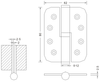 80×62×2.5 Stainless Steel L&R Hinge Wooden Door Hinges Manufacturer