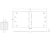 100×200×3.5 Modern Folding Metal Flat Hinge Wooden Door Hinges Hardware Manufacturer 