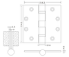 4.5×4.5×4.5-4bb Hardware Manufacturer Factory Wholesale Stainless Steel Door Hinges Wooden Door Hinges