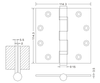 4.5×4.5×3.5-4bb Stainless Steel Door Hinges Wooden Door Hinges Flat Hinge Manufacturer