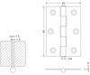 85×60×1.5 Flat Hinge Wooden Door Hinges Folding Metal Hinges for Stainless Steel