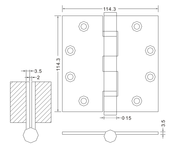 wood door hinges