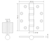 4.5×4×4-4BB Stainless Steel Door Hinges Wooden Door Hinges flat hinge Hardware accessories