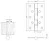 5×3×2.5-4bb Door Hinges Stainless Steel Wooden Door Hinges Flat Hinge Hardware Manufacturer