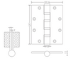 5×4×4-4bb Stainless Steel Wooden Door Hinges Flat Hinge Manufacturer