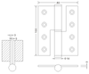 100×80×3 L&R Hinge Stainless Steel Wooden Door Hinges Supplier