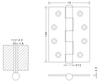 100×75×2.5-PN Supplier Stainless Steel Wooden Door Hinges Flat Hinge