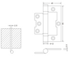 90×45×2.5 Swing Hinge Wood Door Hinges for Solid Wooden Door