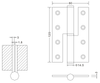 120×80×3 Hardware Manufacturer Wholesale Heavy Duty Wood Door Hinges Stainless Steel L&R Hinge 