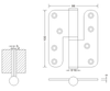 100×86×3 High Quality Multicolor L&R Hinge Stainless Steel Wooden Door Hinge Manufacturer
