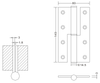 140×80×3 Stainless Steel L&R Hinge Heavy Duty Wood Door Hinges Hardware Manufacturer 