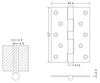5×3.5×2.5 Supplier Stainless Steel Bearing Hinges for Wooden Door Flat Hinge 