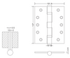 5×4×3.5-4bb Door Hinges Stainless Steel Wooden Door Hinges Flat Hinge Supplier
