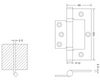100×48×2.5 High Quality Multicolor Stainless Steel Wooden Wood Door Hinge