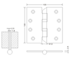 100×100×2.5 Factory Wholesale Flat Hinge Wooden Door Hinges Folding Metal Hinges for Stainless Steel