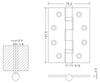 4×3×2.5-2bb New Good Stainless Steel Pivot Hinge for Wooden Door Flat Hinge